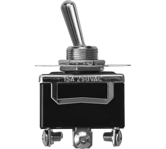 Переключатель-тумблер TDM KN3C-123AAH 1P 250В AC/DC 15А (3c) ON-OFF-ON без фиксации SQ0747-0277