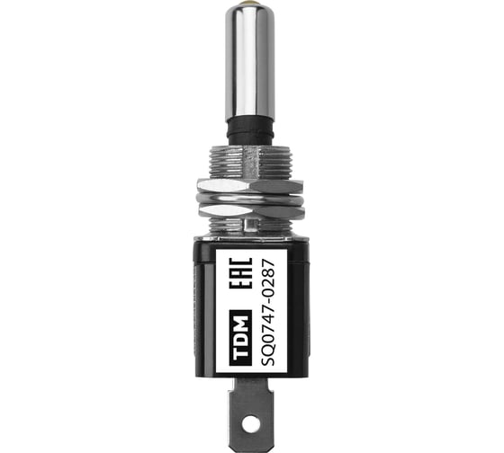 Выключатель-тумблер TDM ELECTRIC ASW-07D 1P 12В AC/DC 25А (3c) ON-OFF с фиксацией с желтой LED подсветкой SQ0747-0287
