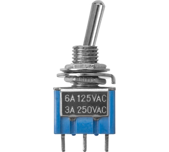 Переключатель-тумблер TDM MTS-103 Micro 1P 250В AC/DC 3А (3c) ON-OFF-ON с фиксацией SQ0747-0271