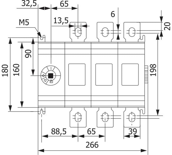 Реверсивный рубильник EKF 630A 3P без рукоятки управления TwinBlock tb-s-630-3p-rev