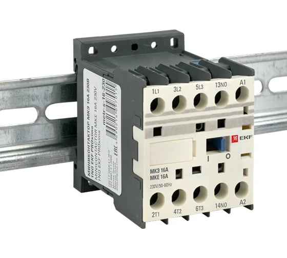 Миниконтактор EKF МКЭ, 16А, 230В, 1NO, PROxima Mctr-s-16-230