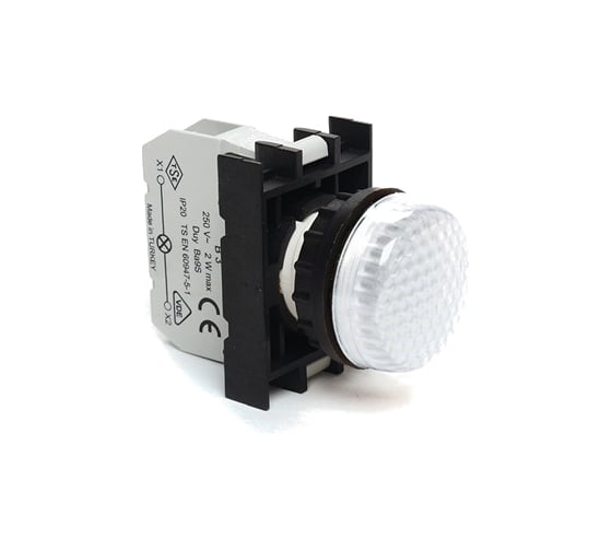 Сигнальная арматура Emas белая, серия B, с блоком подсветки B3 без лампы B030XB 1