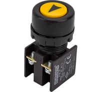 Водозащитная кнопка Emas желтая со стрелкой 1НО+1НЗ, KB14RSO