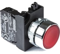Нажимная круглая кнопка Emas красная, 250 В AC, 4 А, CM100DK