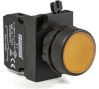 Нажимная кнопка Emas круглая жёлтая, 1НО, серия C, 250В AC, 4А, CP100DS