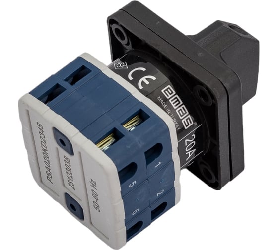 Реверсивный двухфазный переключатель полюсов Emas 1-0-2 20А, PSA020KD234S