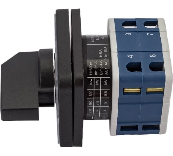 Реверсивный двухфазный переключатель полюсов Emas 1-0-2 20А, PSA020KD234S