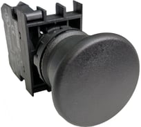 Нажимная кнопка Emas Грибок чёрная, без фиксации, 1НО, серия B, 250 В AC, 4 А, B100MH