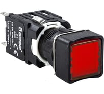 Нажимная возвратная квадратная кнопка Emas красная 1НО, 250В, 1,5А., D100KDK