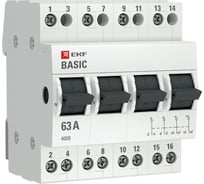 Трехпозиционный переключатель EKF 4P, 63А, Basic SQtps-4-63