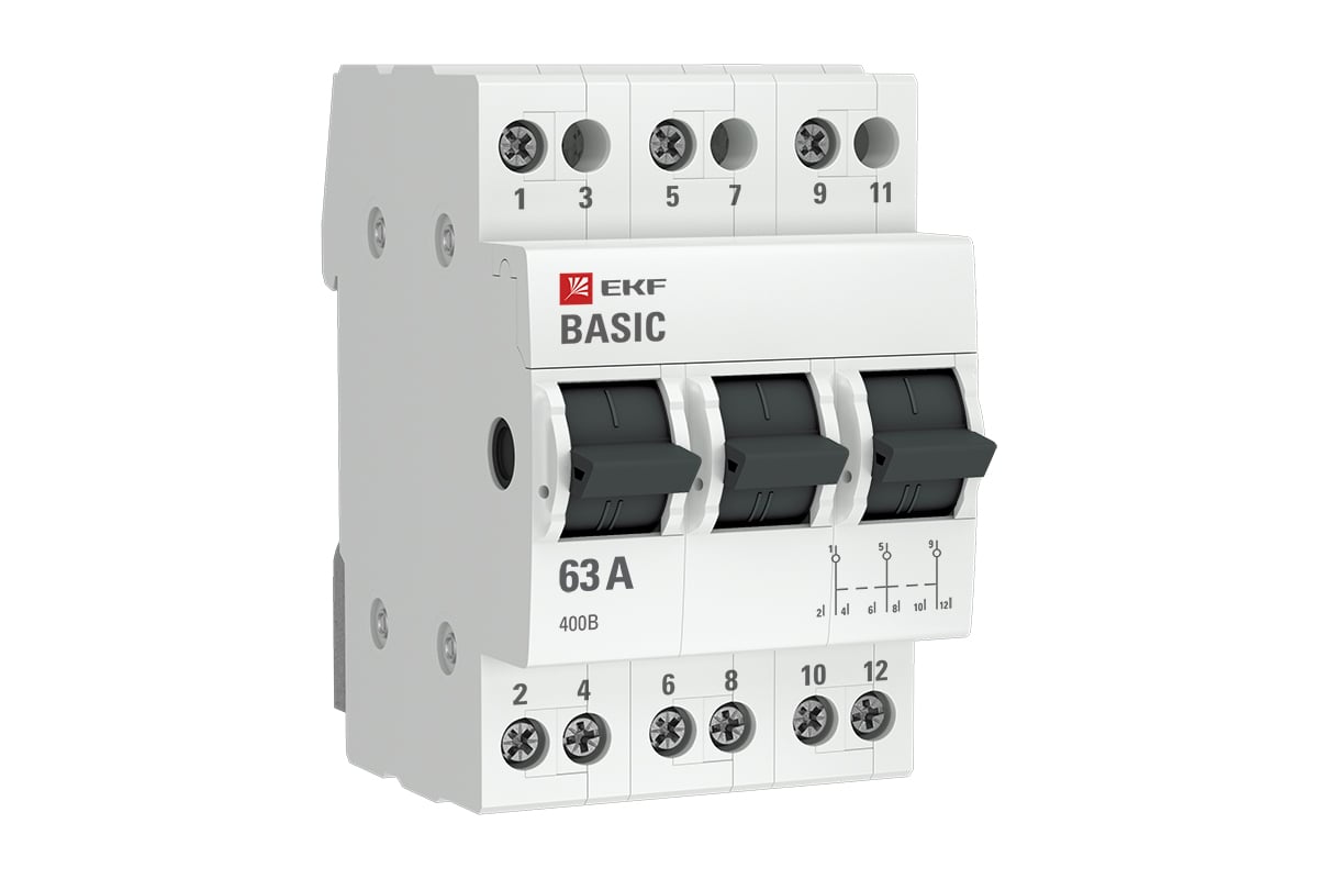 Трехпозиционный переключатель EKF 3P, 63А, Basic tps-3-63 - выгодная .