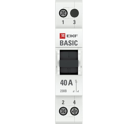 Трехпозиционный переключатель EKF 1P, 40А, Basic tps-1-40 1