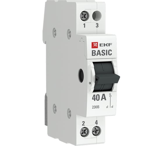Трехпозиционный переключатель EKF 1P, 40А, Basic tps-1-40