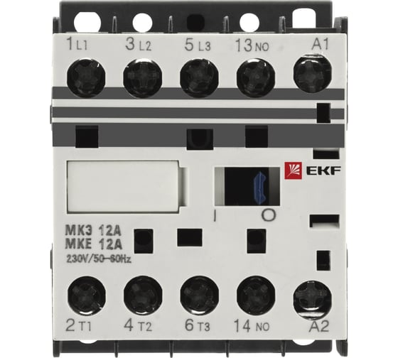 Миниконтактор EKF МКЭ, 12А, 400В, 1NO, PROxima Mctr-s-12-400