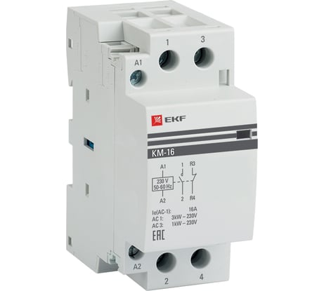 Модульный контактор EKF КМ, 16А, NО+NC, PROxima km-2-16-11