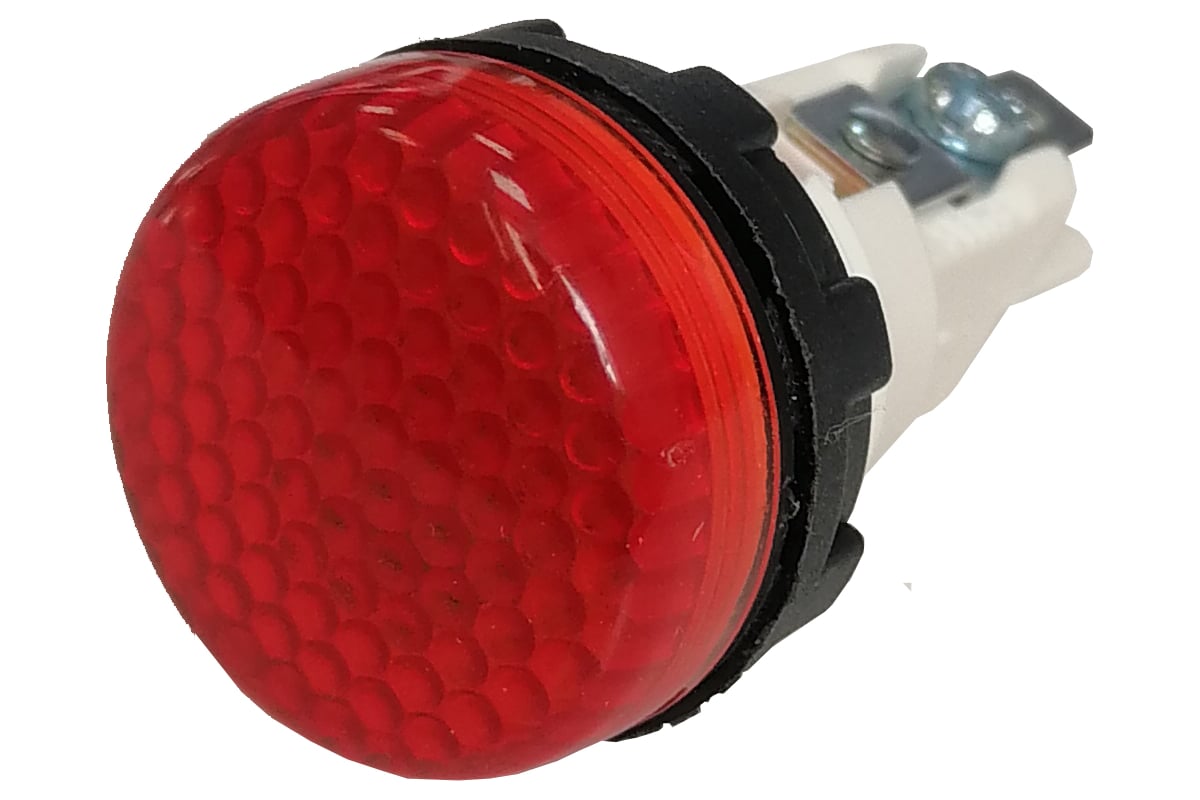 Сигнальная арматура Emas красная 22мм под лампу с резьбой Ba9S 220B ...