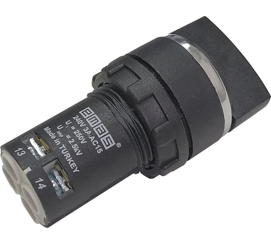 Моноблочный переключатель Emas 22мм, IP40, 2НО с фиксацией, 240В, 0,3А. MB101S30