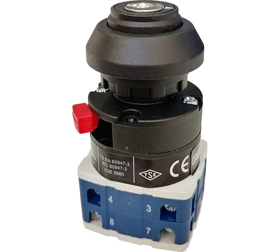 Двухпозиционный переключатель Emas 0-1, 4 полюса, 10А, с ключом PSA010AK431AQ