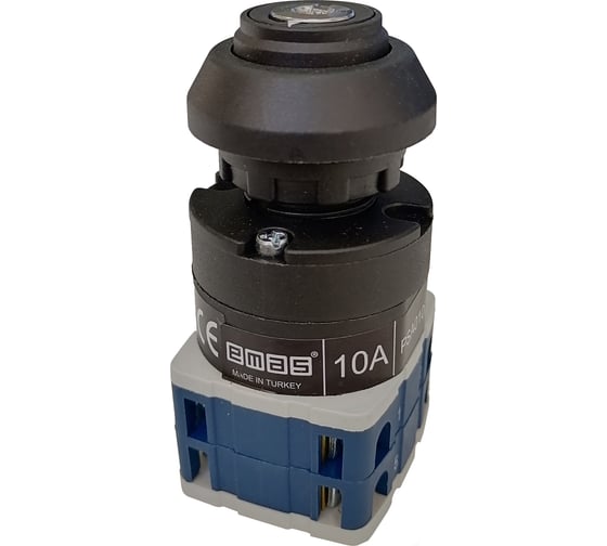 Двухпозиционный переключатель Emas 0-1, 4 полюса, 10А, с ключом PSA010AK431AQ