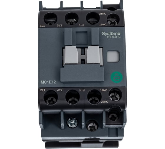 Контактор Systeme Electric MC1E 3п 12А кат. 110В AC 1НО+1НЗ SE MC1E12F7