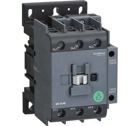 Контактор Systeme Electric MC1E 3п 40А кат. 220В/230В AC 1НО+1НЗ SE MC1E40M7