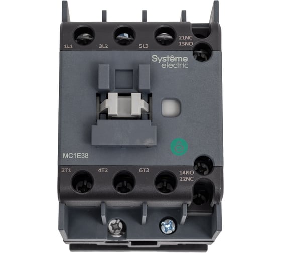 Контактор Systeme Electric MC1E 3п 38А кат. 220В/230В AC 1НО+1НЗ SE MC1E38M7 1