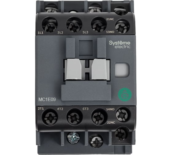 Контактор Systeme Electric MC1E 3п 9А кат. 220В/230В AC 1НО+1НЗ SE MC1E09M7 1