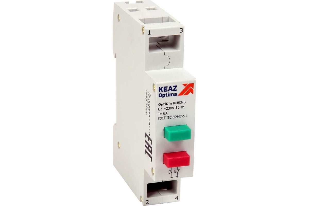 Кнопка управления модульная КЭАЗ OptiDin KM63-B-11-УХЛ3 138904 ...