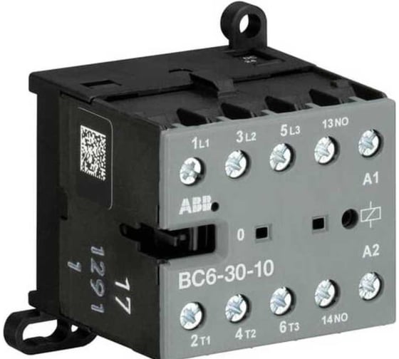 Мини-контактор ABB ВC6-30-10 9A (400В AC3) катушка 24В DС GJL1213001R0101 1