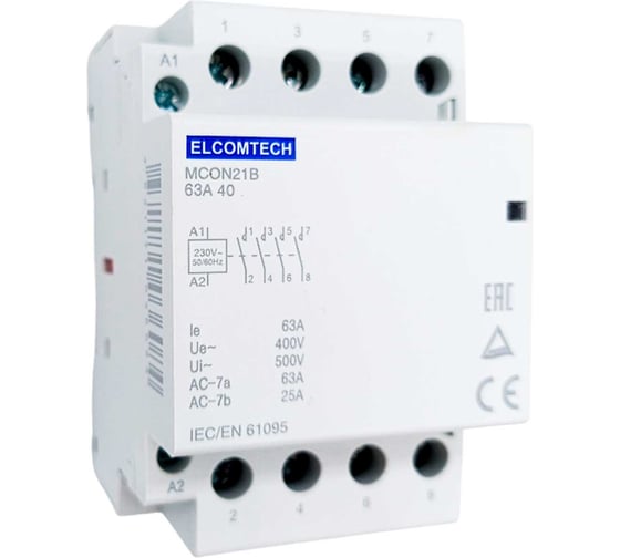 Модульный контактор ELCOMTECH MCON21B-63-40-230AC УТ-00026360