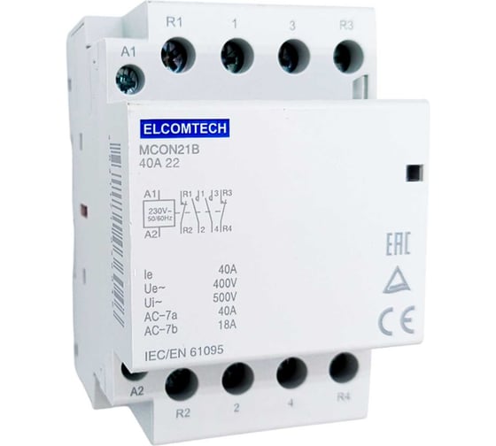 Модульный контактор ELCOMTECH MCON21B-40-22-230AC УТ-00026356