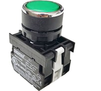 Нажимная круглая кнопка Emas зелёная, 250В AC, 4А, 12-30В AC/DC B192DY