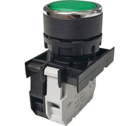 Нажимная круглая кнопка Emas зеленая, 250 В AC, 4 А,12-30 В AC/DC, B190DY
