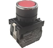 Нажимная круглая кнопка Emas красная, 250 В AC, 4 А, без лампы, B132DK