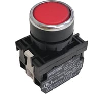 Нажимная круглая кнопка Emas красная, 250 В AC, 4 А, 100-230 В AC, B1K2DK