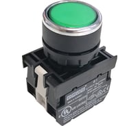 Нажимная кнопка Emas круглая зелёная, 250В AC, 4А, 100-230В AC B1Y2DY