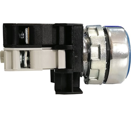 Нажимная круглая кнопка Emas синяя, с блоком подсветки CB7, 12-30 В AC/DC, CM170DM