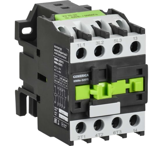 Контактор GENERICA КМИе-22511 25А 230В/АС3 1NC KKME21-025-230-01 1