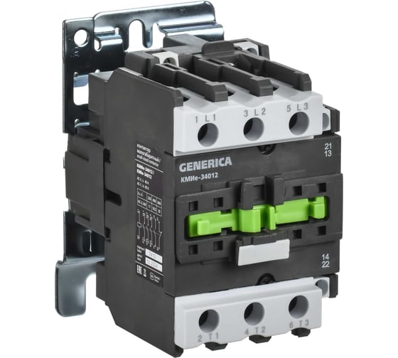 Контактор GENERICA КМИе-34012 40А 230В/АС3 1NO;1NC KKME31-040-230-11 1