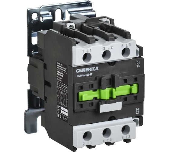 Контактор GENERICA КМИе-35012 50А 400В/АС3 1НО,1НЗ KKME31-050-400-11 1