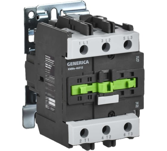 Контактор GENERICA КМИе-46512 65А 230В/АС3 1НО,1НЗ KKME41-065-230-11 1