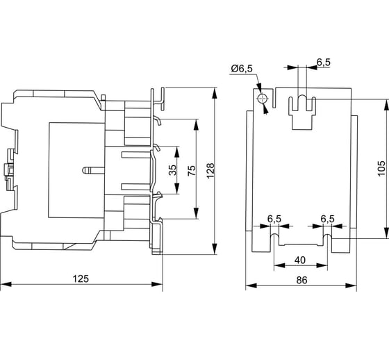 Контактор IEK КМИе-48012 80А 400В/АС3 1НО,1НЗ KKME41-080-400-11