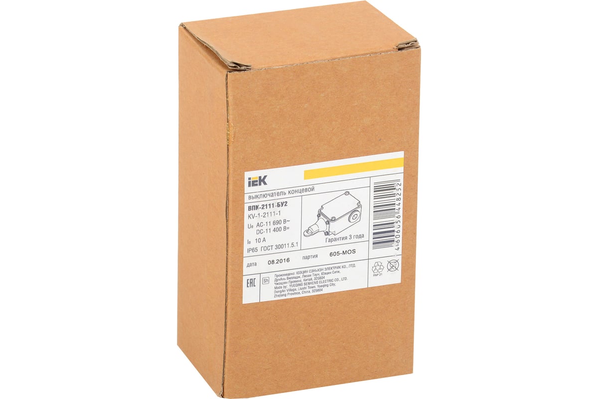 Концевой выключатель IEK ВПК-2111-БУ2, толкатель с роликом, IP65 KV-1 ...