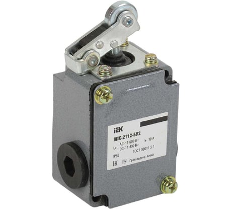Концевой выключатель IEK ВПК-2112-БУ2, рычаг с роликом, IP65 KV-1-2112-1