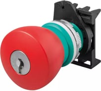 Кнопка Giovenzana "гриб." задвижная, поворотная, с ключом, красная, D40 PPFN1C4N