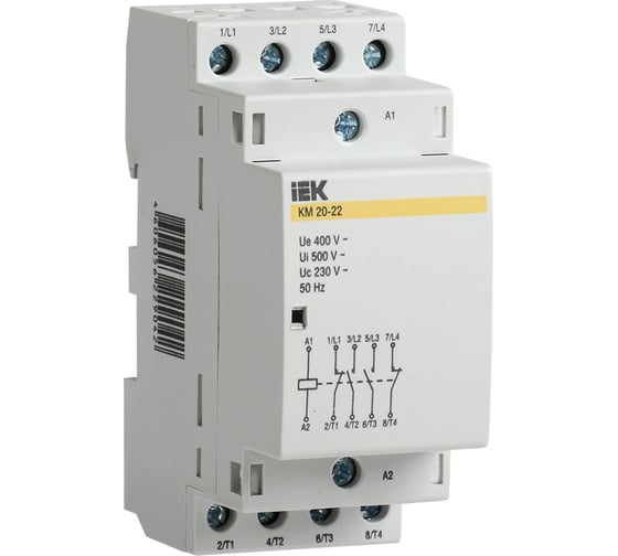 Модульный контактор IEK КМ20-22, AC MKK20-20-22 1