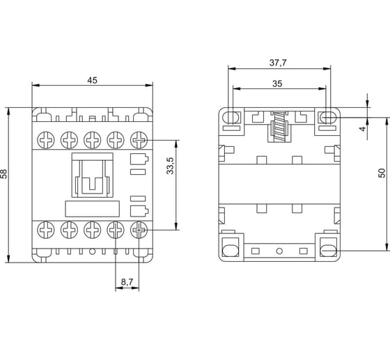 Миниконтактор IEK МКИ-10911 9А 230В/АС3 1Н3 KMM11-009-230-01