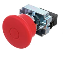 Кнопка управления IEK LAY5-BT42, "Грибок", аварийная с фиксацией BBG80-BT-K04