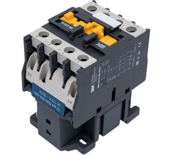 Контактор IEK КМИ-22510, 25А, 110В/АС3, 1НО KKM21-025-110-10