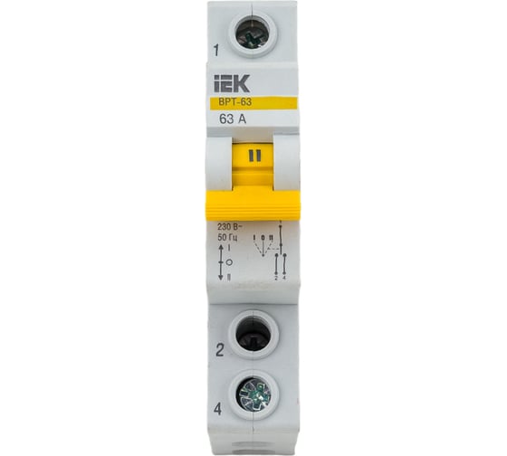 Трехпозиционный выключатель-разъединитель IEK ВРТ-63, 1P, 63А MPR10-1-063 1